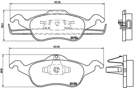 Тормозные колодки BREMBO P 24 046