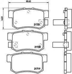 Комплект тормозных колодок дискового тормоза BREMBO P 28 022