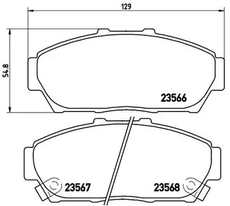 Комплект тормозных колодок дискового тормоза BREMBO P 28 048