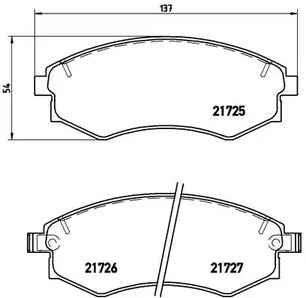 Комплект тормозных колодок дискового тормоза BREMBO P 30 022