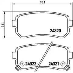 Комплект тормозных колодок дискового тормоза BREMBO P 30 025