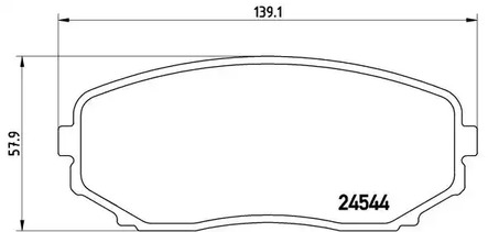 Комплект тормозных колодок дискового тормоза BREMBO P 49 040