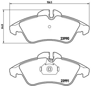 Комплект тормозных колодок дискового тормоза BREMBO P 50 080