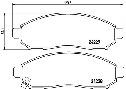 Комплект тормозных колодок дискового тормоза BREMBO P 56 059