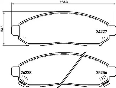Комплект тормозных колодок дискового тормоза BREMBO P 56 096