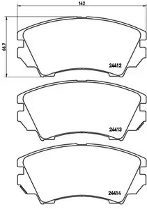 Комплект тормозных колодок дискового тормоза BREMBO P 59 055