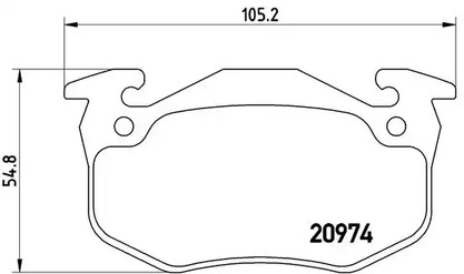 Комплект тормозных колодок дискового тормоза BREMBO P 61 032