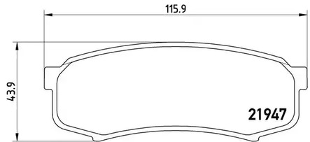 Комплект тормозных колодок дискового тормоза BREMBO P 83 024