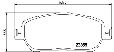 Комплект тормозных колодок дискового тормоза BREMBO P 83 105