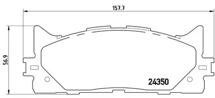 Комплект тормозных колодок дискового тормоза BREMBO P 83 117