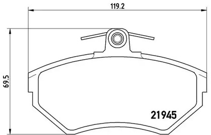 Комплект тормозных колодок дискового тормоза BREMBO P 85 032