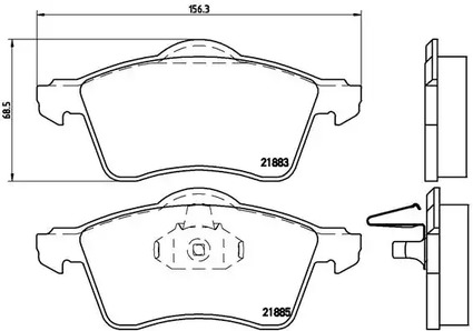 Комплект тормозных колодок дискового тормоза BREMBO P 85 047
