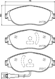 Колодки тормозные дисковые BREMBO P 85 144