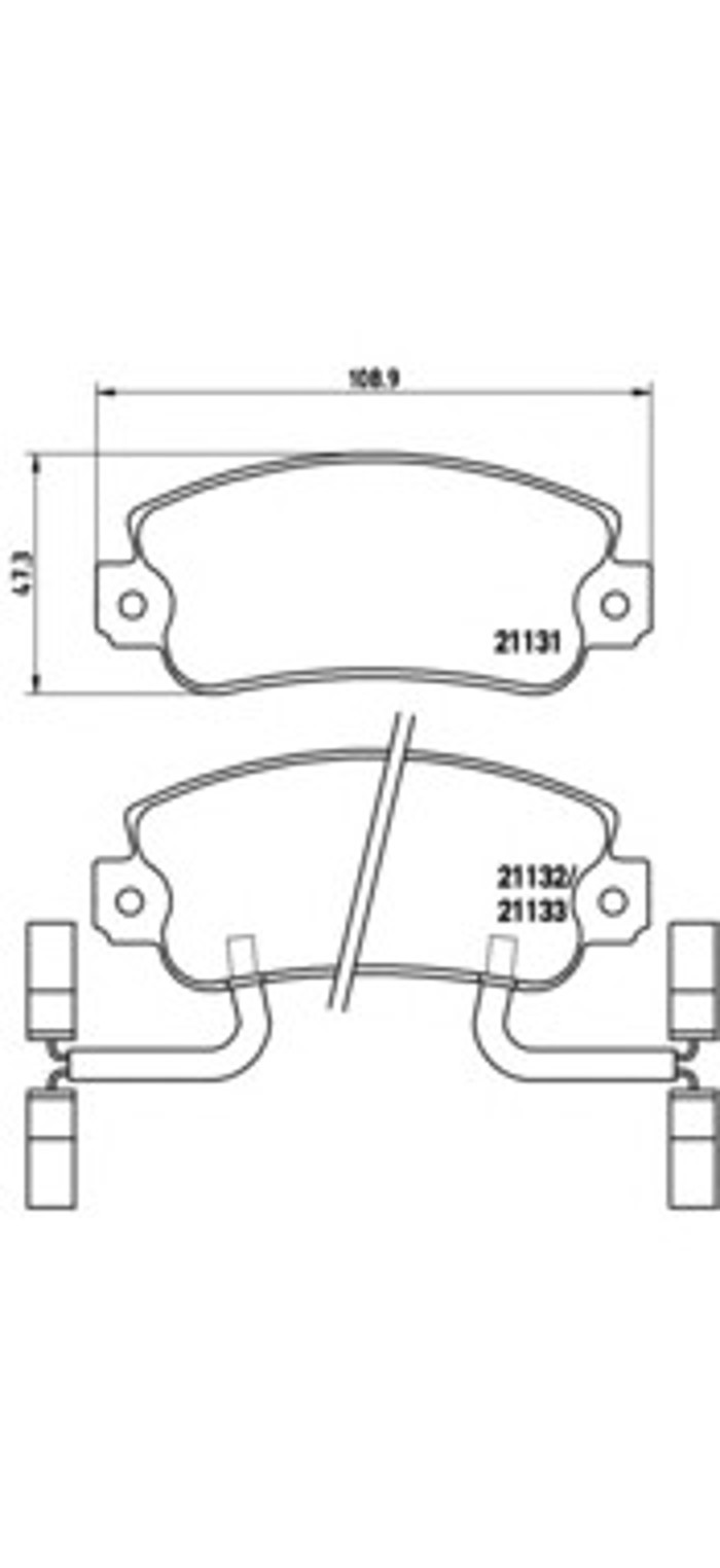 Колодки тормозные дисковые BREMBO P23031