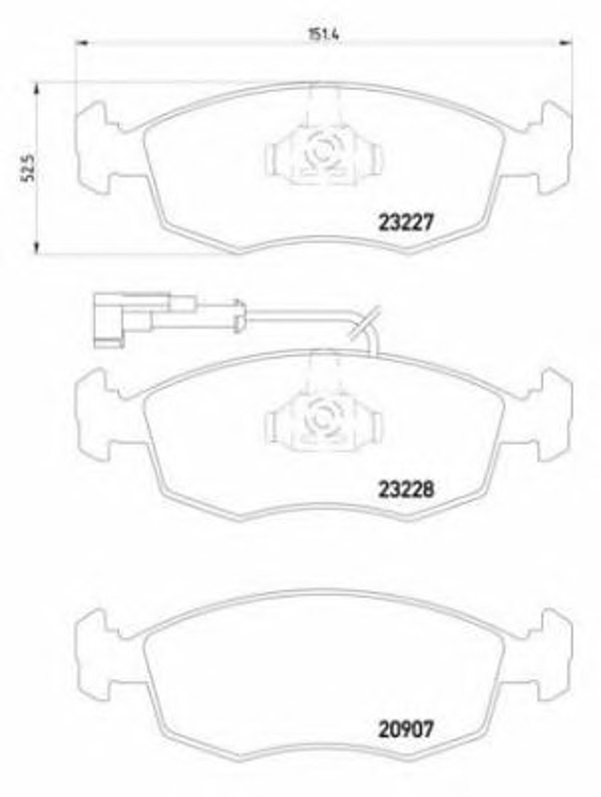 Колодки тормозные дисковые BREMBO P23076
