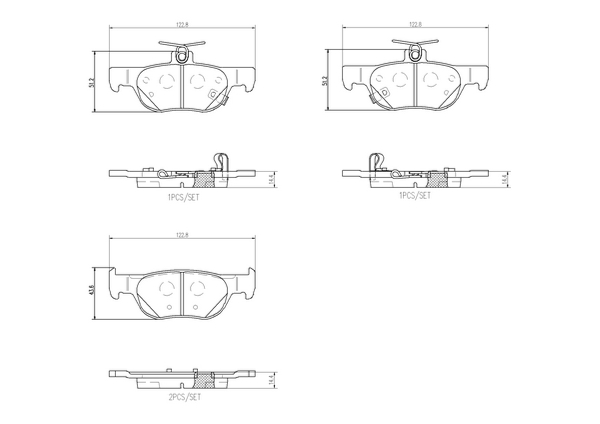 Комплект колодок для дисковых тормозов BREMBO P49064