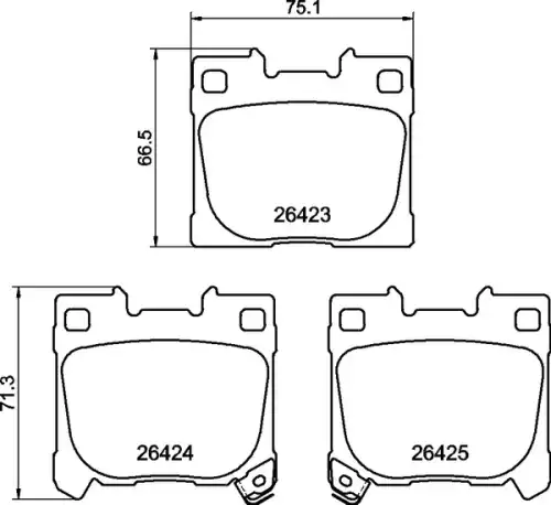 Колодки тормозные дисковые комплект BREMBO P83186
