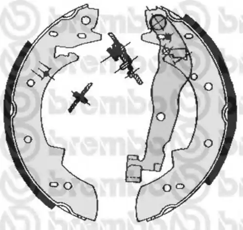 Тормозные колодки задние (барабанные) BREMBO S68511