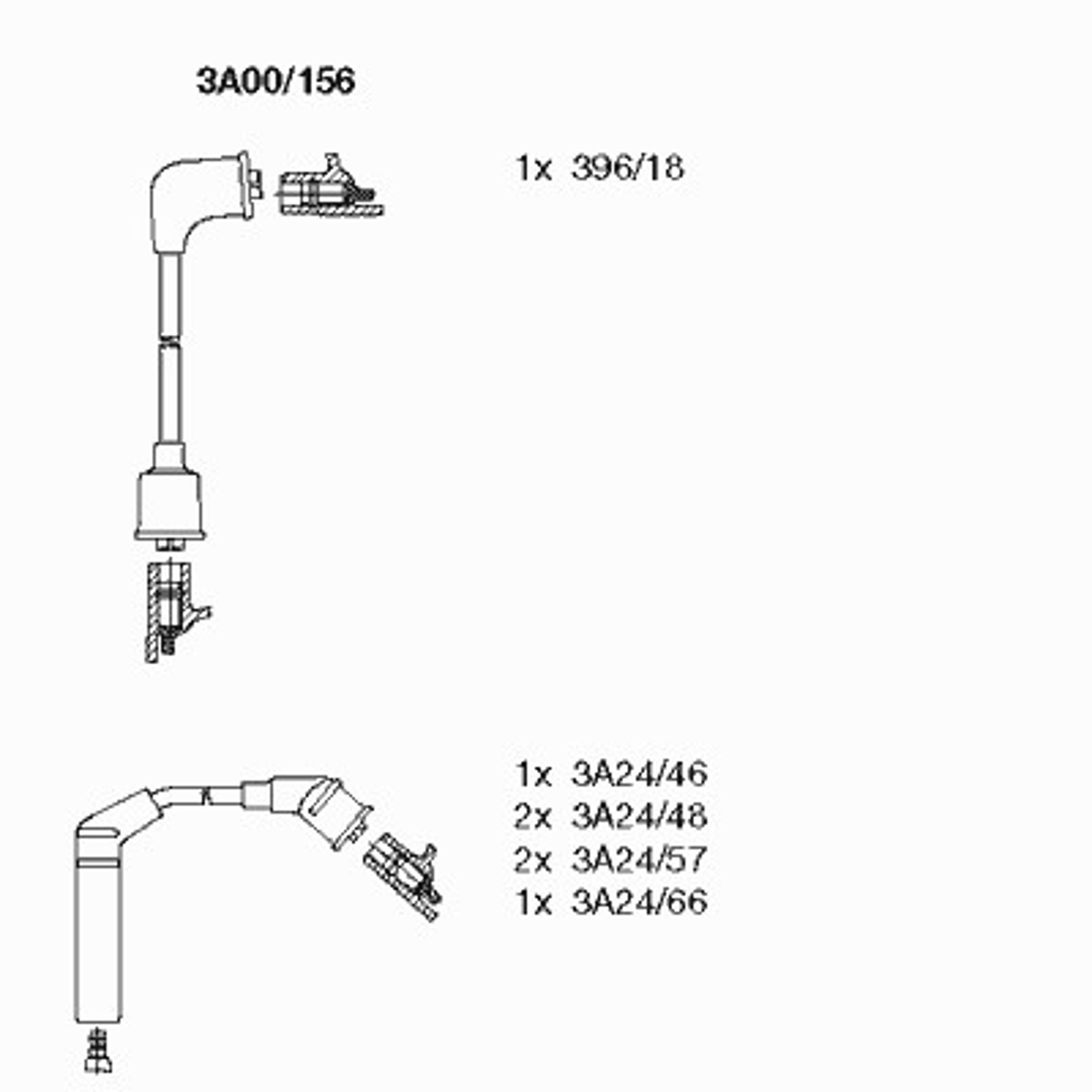 Комплект проводов зажигания BREMI 3A00/156