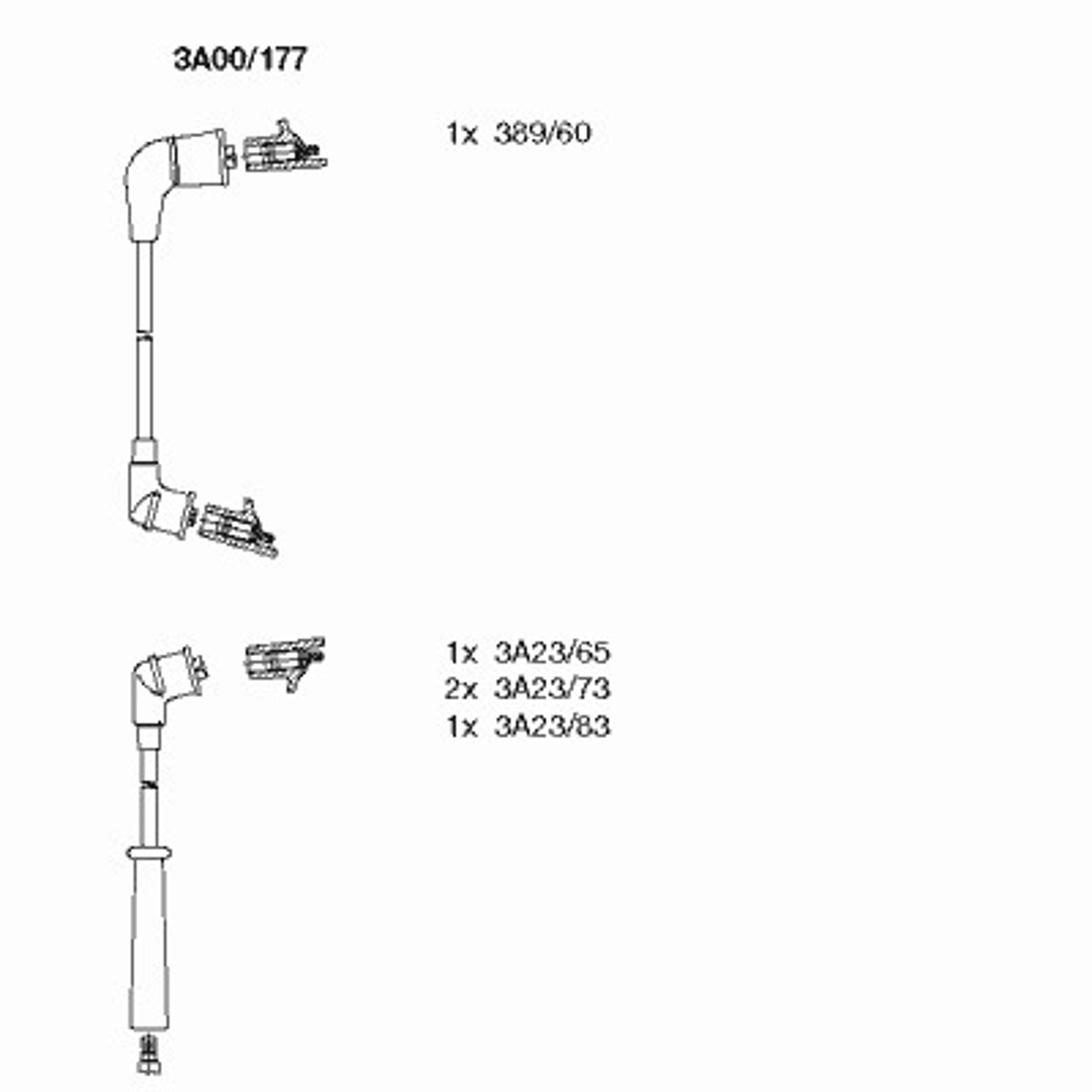Комплект проводов зажигания BREMI 3A00/177