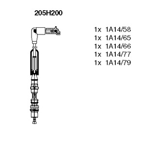 Комплект проводов зажигания BREMI 205H200