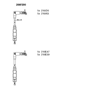 Комплект проводов зажигания BREMI 206F200
