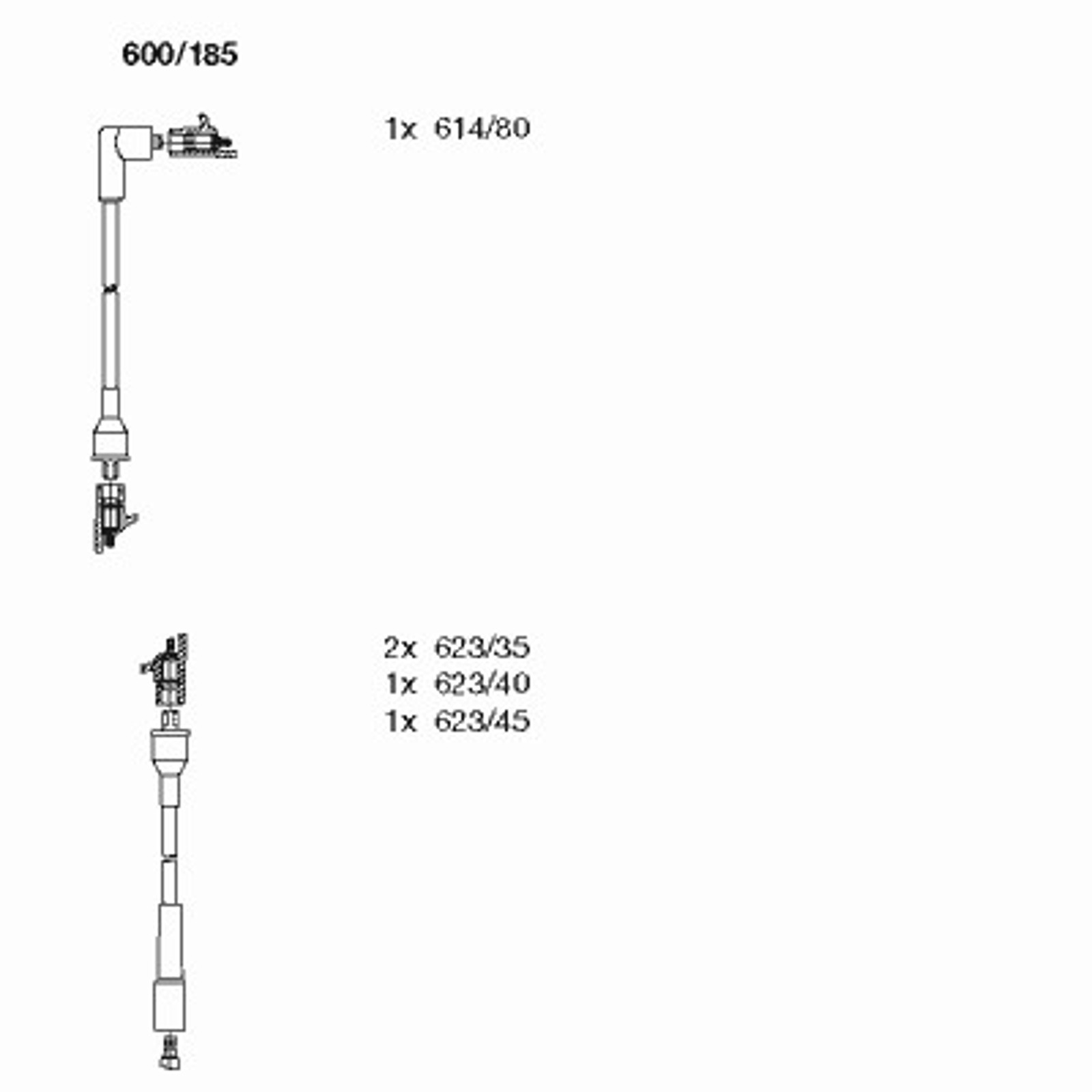 Комплект проводов зажигания BREMI 600/185