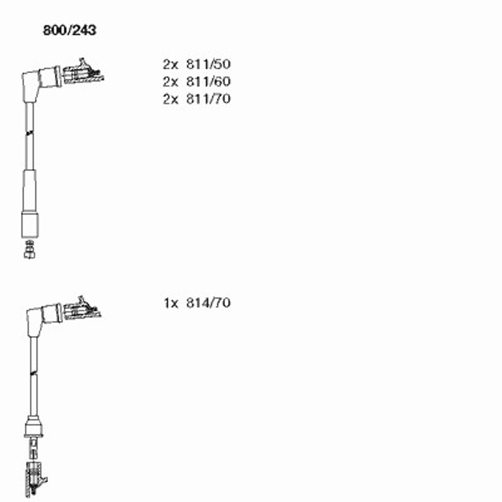 Комплект проводов зажигания BREMI 800/243