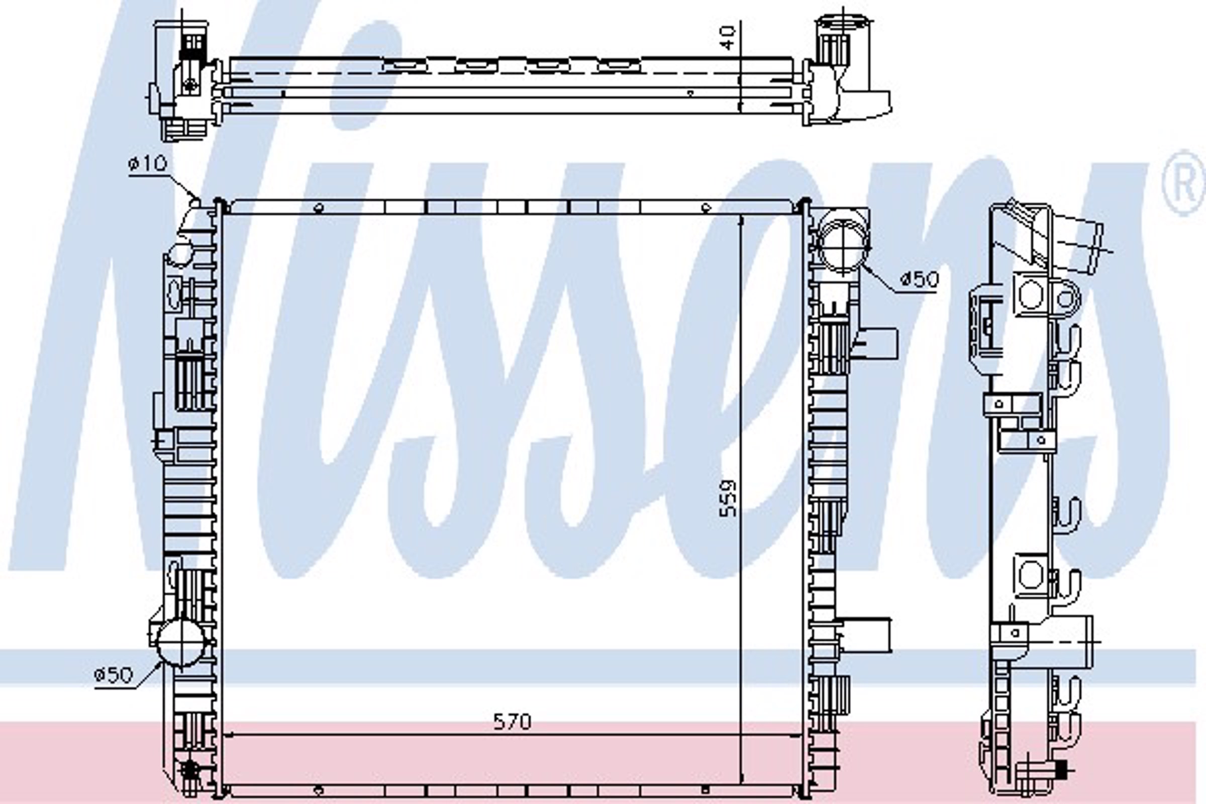 Радиатор системы охлаждения NISSENS 62794A