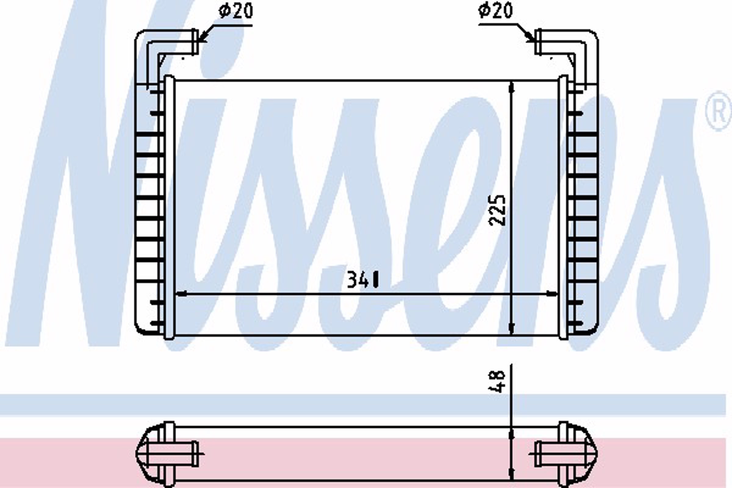 Радиатор отопителя NISSENS 73371