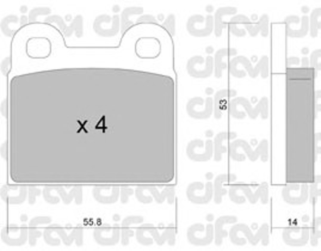 Комплект тормозных колодок дисковый тормоз CIFAM 822-002-0