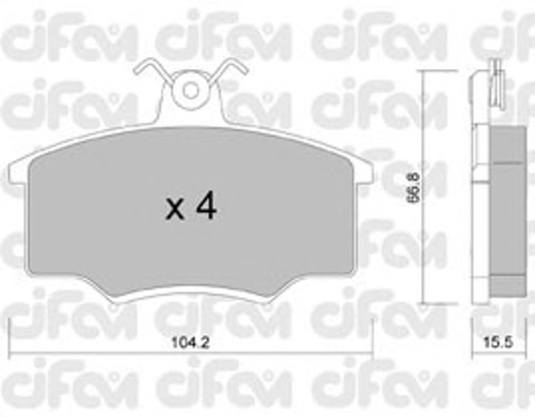 Комплект тормозных колодок дисковый тормоз CIFAM 822-024-1
