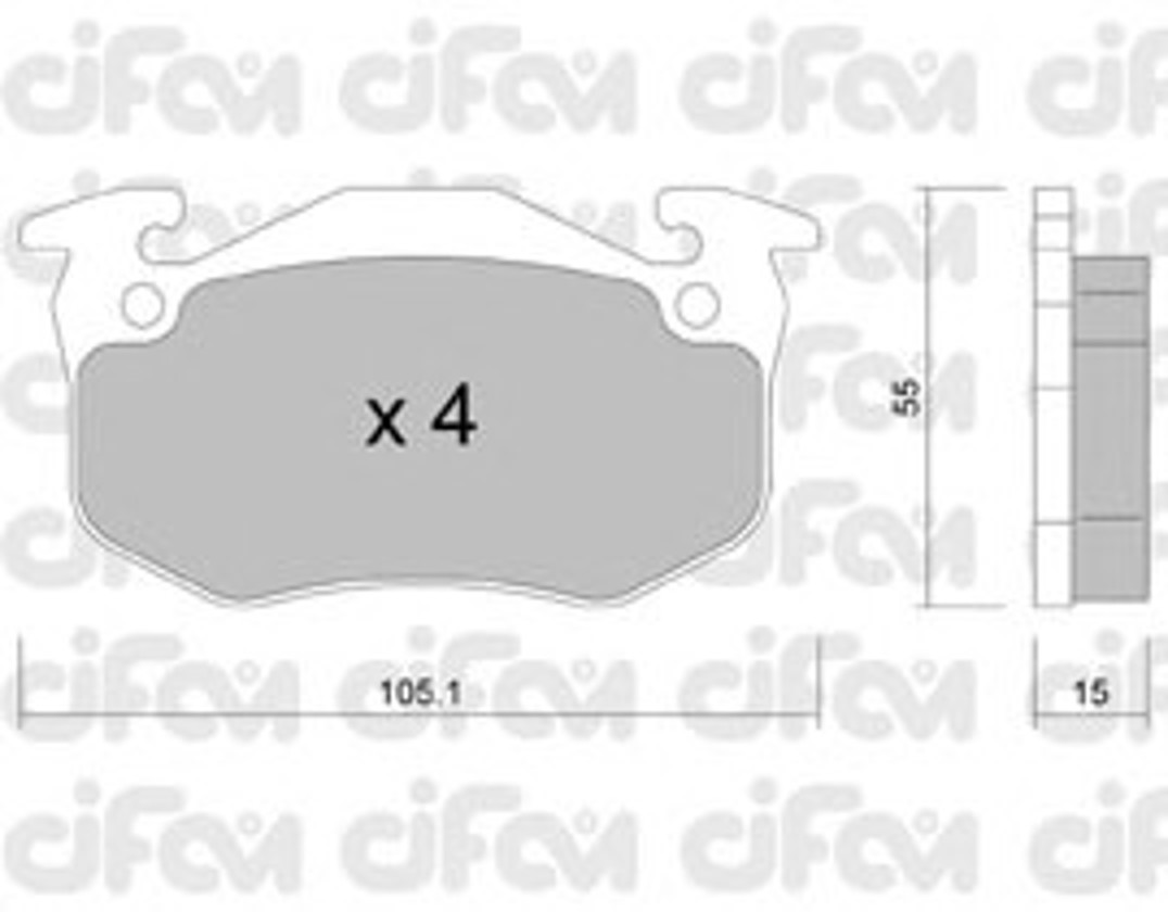 Комплект тормозных колодок дисковый тормоз CIFAM 822-036-5