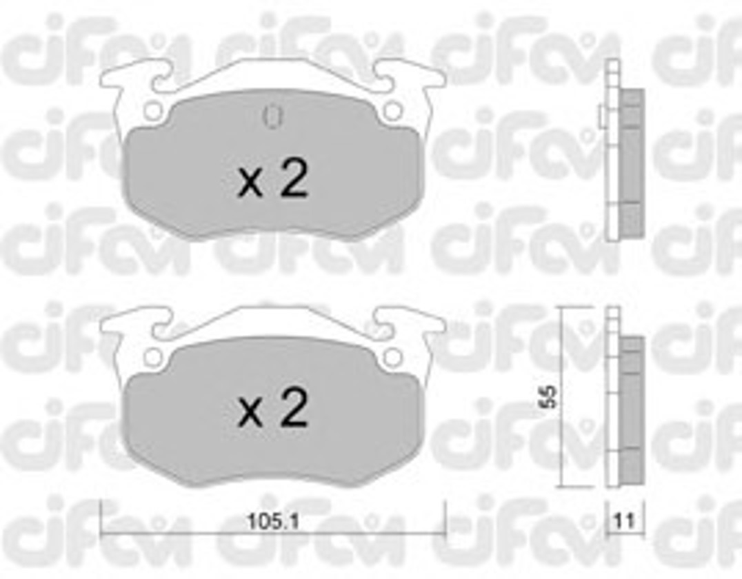 Колодки тормозные дисковые CIFAM 822-038-0
