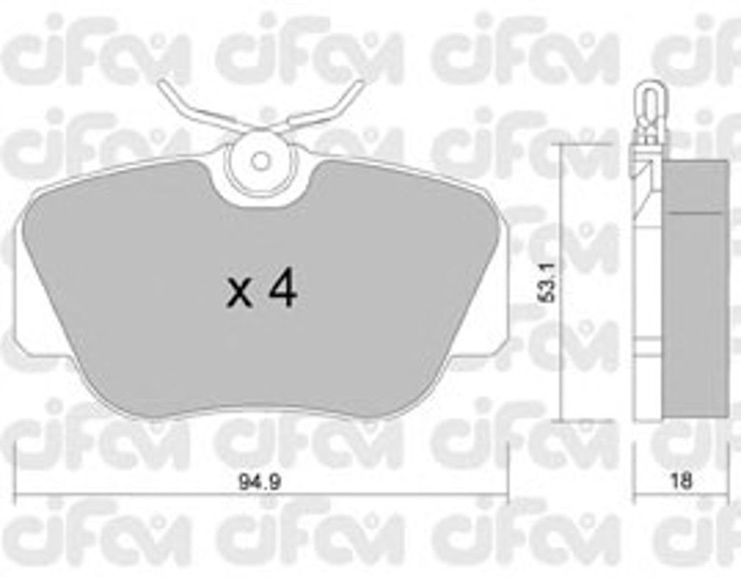 Колодки тормозные дисковые комплект CIFAM 822-041-0