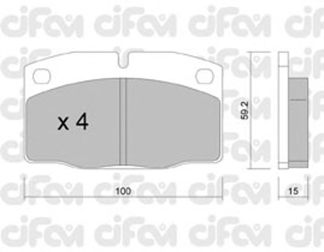 Колодки тормозные дисковые комплект CIFAM 822-044-0