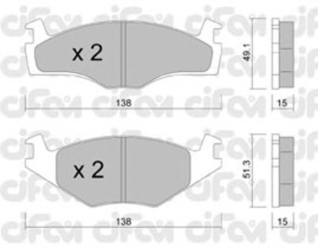 Колодки тормозные дисковые CIFAM 822-045-0
