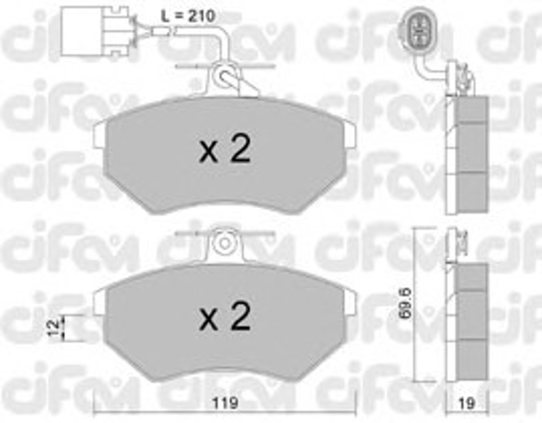 Колодки тормозные дисковые CIFAM 822-050-1