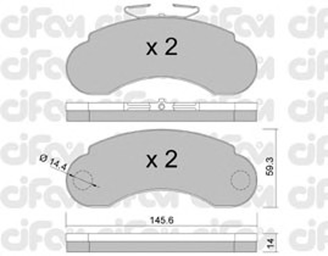 Колодки тормозные дисковые CIFAM 822-055-0
