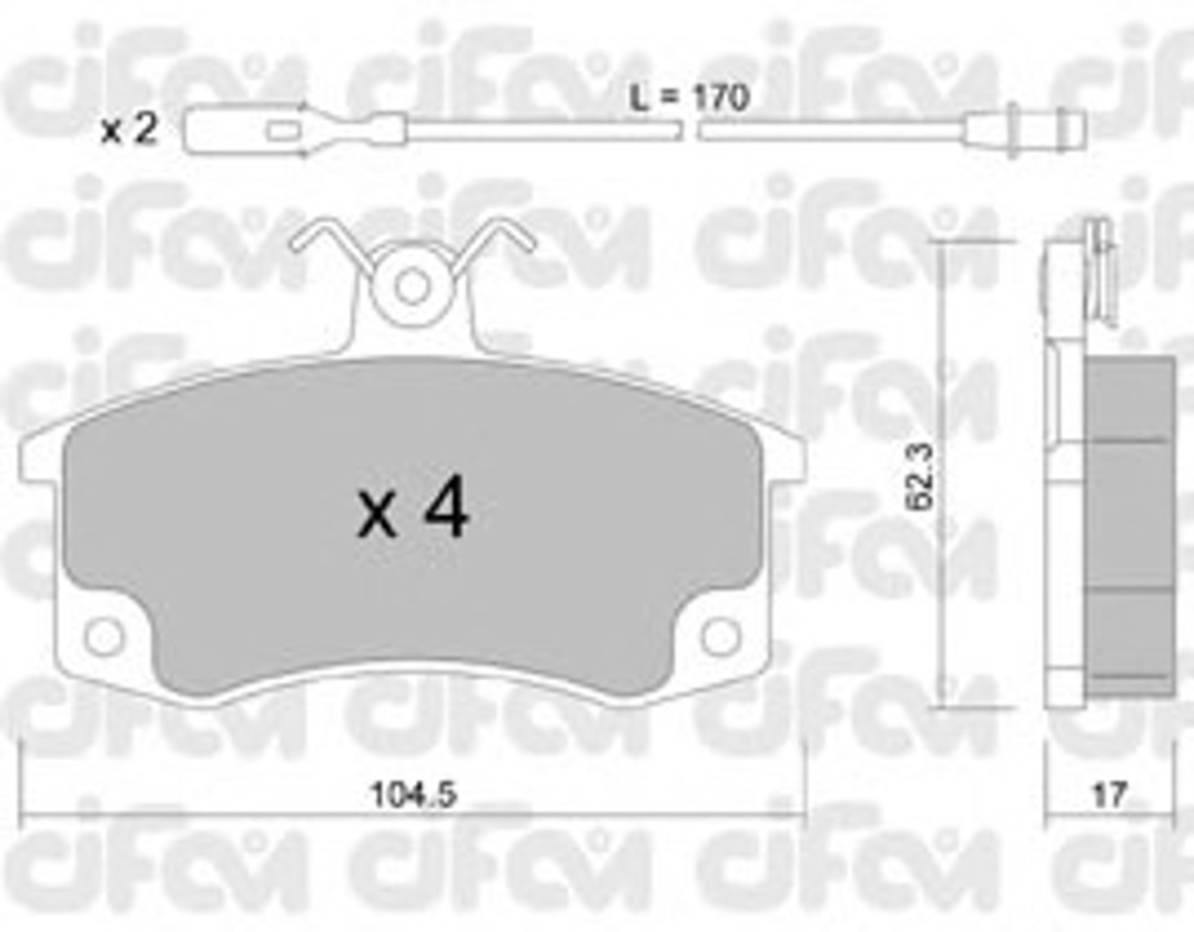 Колодки тормозные дисковые CIFAM 822-062-1