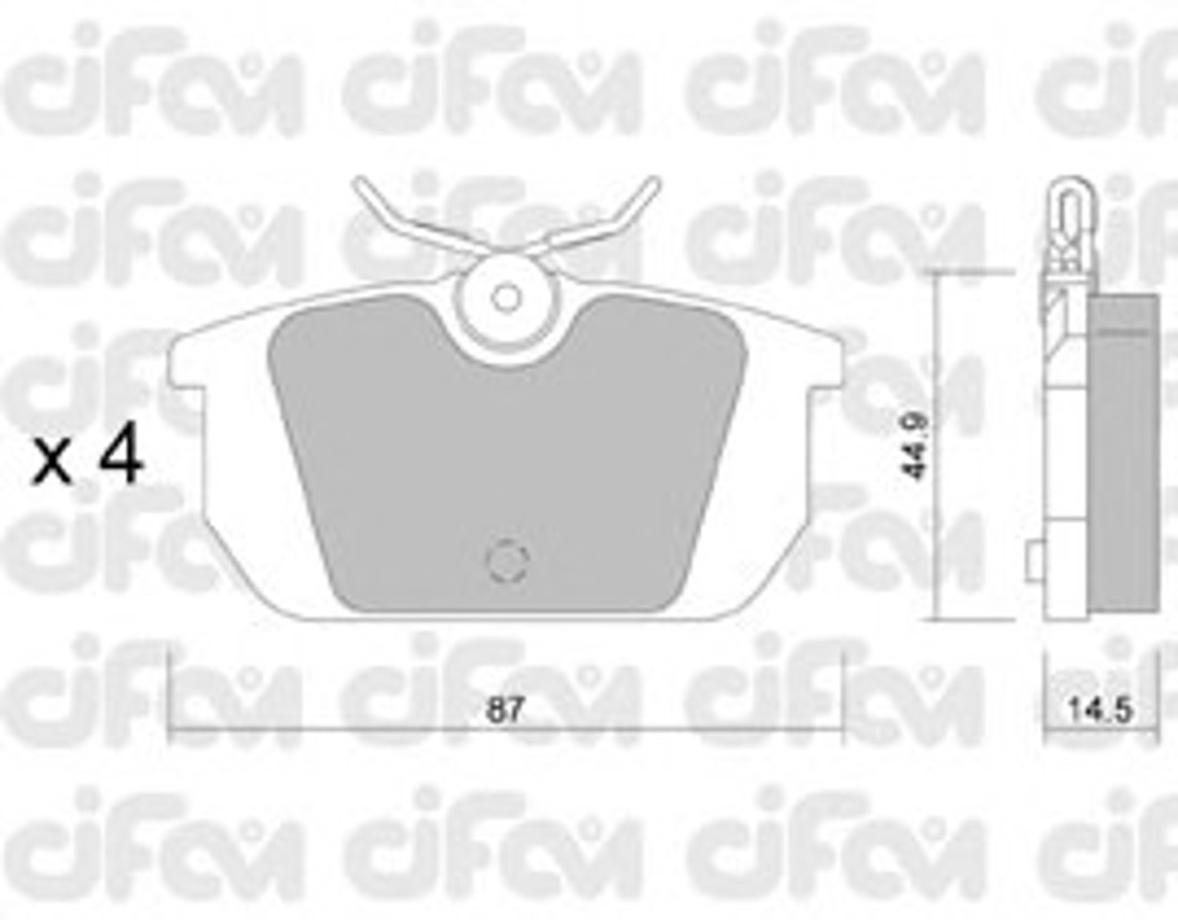 Колодки тормозные дисковые CIFAM 822-064-0