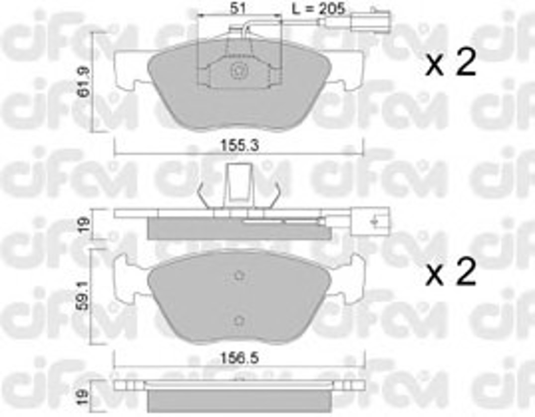 Колодки тормозные дисковые CIFAM 822-083-1