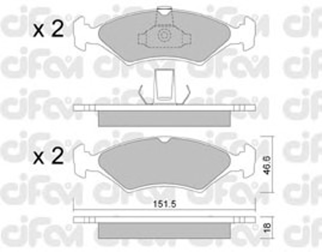 Колодки тормозные дисковые CIFAM 822-093-0