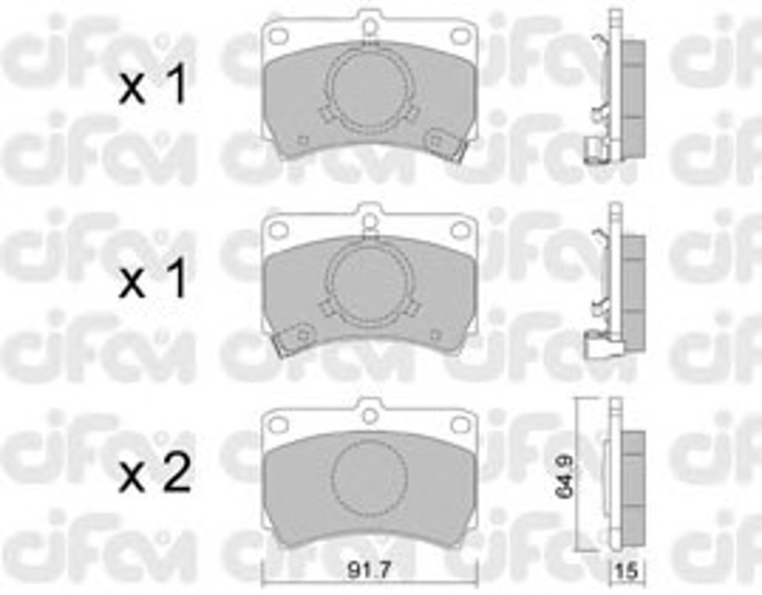 Колодки тормозные дисковые CIFAM 822-103-0