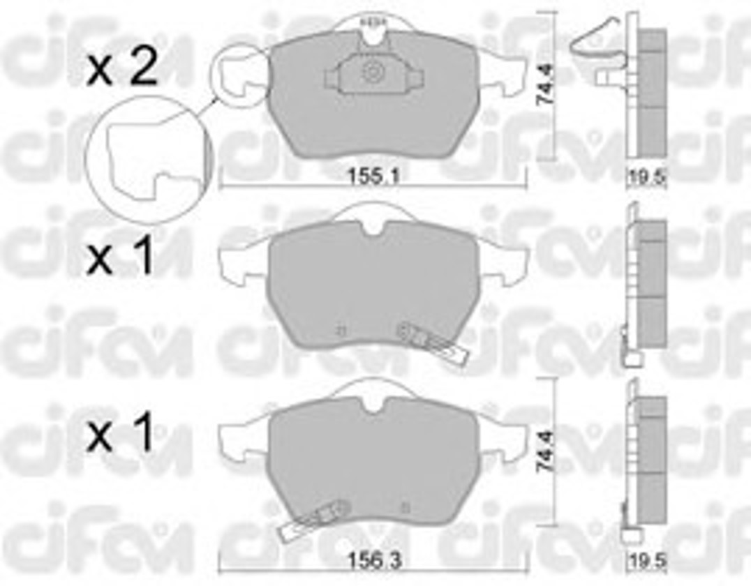 Колодки тормозные дисковые CIFAM 822-118-1