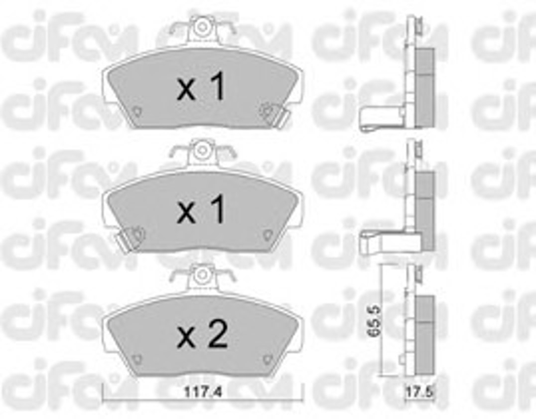 Колодки тормозные дисковые CIFAM 822-119-0