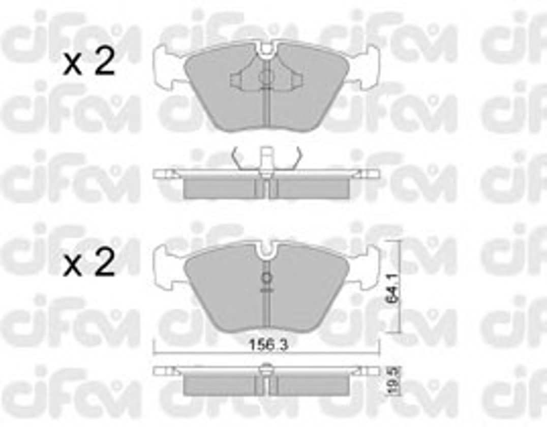 Колодки тормозные дисковые CIFAM 822-122-0