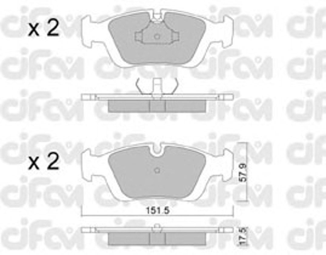 Колодки тормозные дисковые комплект CIFAM 822-124-0