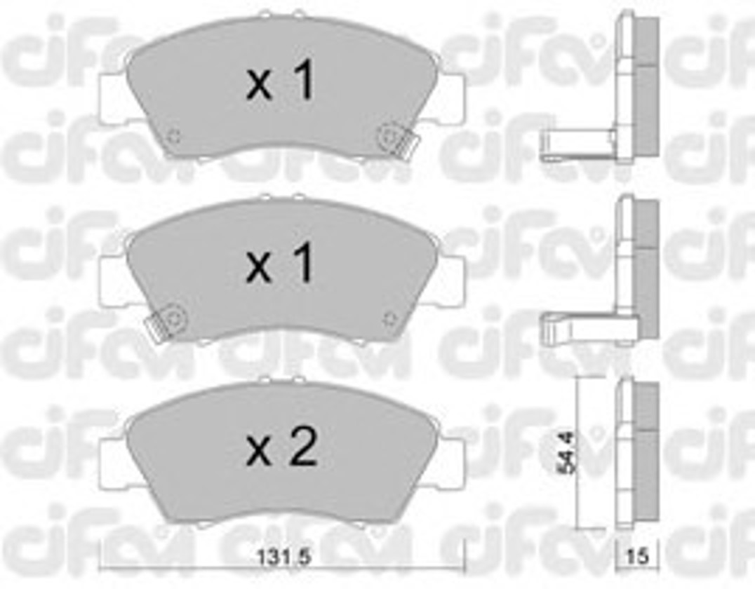Комплект тормозных колодок дисковый тормоз CIFAM 822-138-0