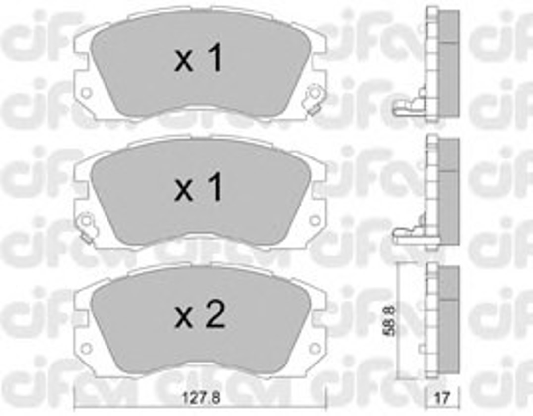 Колодки тормозные дисковые CIFAM 822-140-0